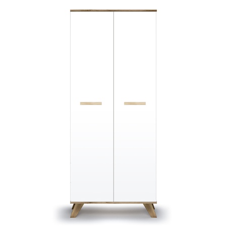 Шкаф распашной 80х52.4х194 белый Вега Скандинавия Кураж