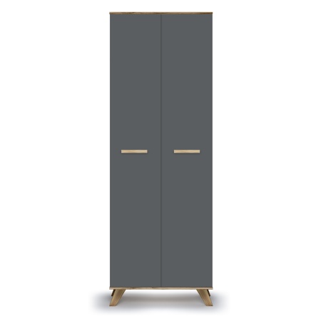 Шкаф распашной высокий 229,5х80х52,4 серый Вега Скандинавия Кураж