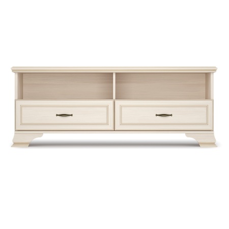 Тумба под телевизор с ящиками 130.4х38.4х51.3 бежевая Сиена Кураж