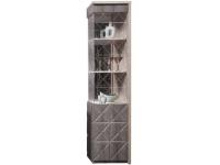 Шкаф с витриной «Монако Л» КМК 0673.6, Сосна натуральная/Дуб шале графит