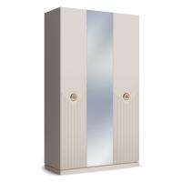 Шкаф распашной трехдверный с зеркалом 57х134,6х235,2 бежевый Капри Кураж