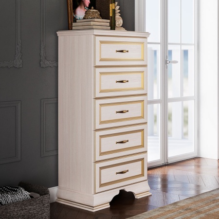 Комод с ящиками высокий 54,4х38,3х121,1  бежевый Сиена Кураж