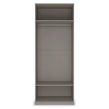 Шкаф 2-х дверный распашной (корпус) 90,4х57,5х235,6 серый Капри Кураж