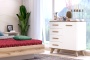 Комод с ящиками 90х40,4x89,6 белый Вега Скандинавия Кураж (дубль)