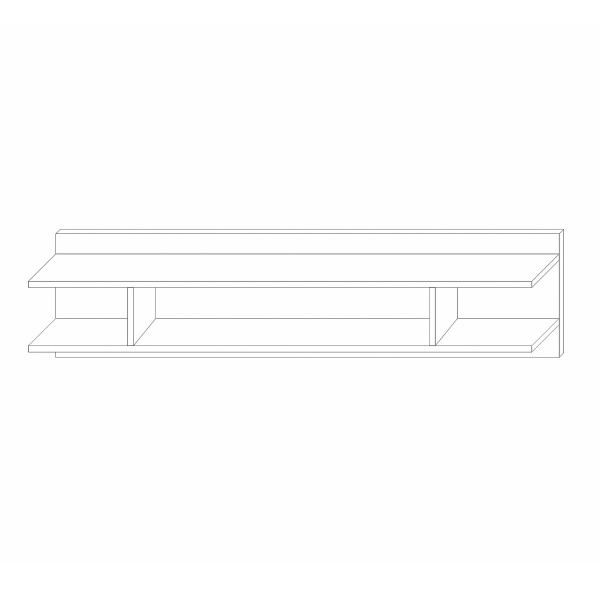 Полка навесная 130х21,6х43 бежевая Сиена Кураж