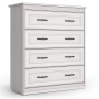 Комод  с ящиками 85,6х40,4х95,4 белый Неаполь Кураж