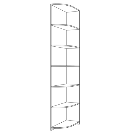 Стеллаж угловой 30х57,5х221,7 Парма Нео Кураж