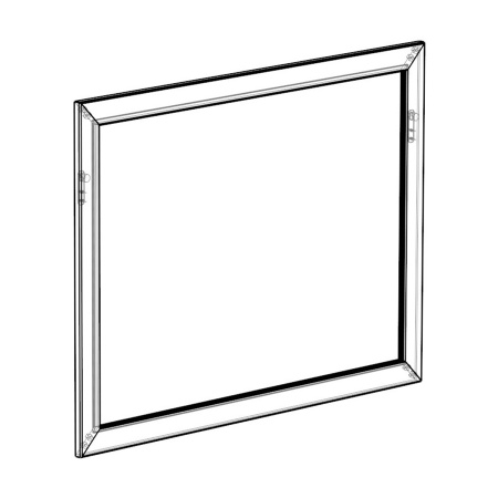 Зеркало навесное 93,4х1,6х68,6 бежевое Капри Кураж