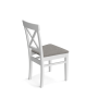 Стул для гостиной и кухни мягкий ткань белый, серый «Милан 2» Стулбери