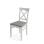 Стул для гостиной и кухни мягкий ткань белый, серый «Милан 2» Стулбери