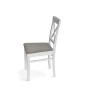 Стул для гостиной и кухни мягкий ткань белый, серый «Милан 2» Стулбери