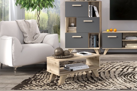 Стол журнальный 70х50х35,6 бежевый Вега Скандинавия Кураж