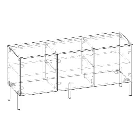 КАПРИ 2 спальня Тумба под ТВ Мокко, Силк анис