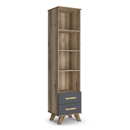 Шкаф - стеллаж 45х40,4х194 серый Вега Скандинавия Кураж