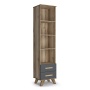 Шкаф - стеллаж 45х40,4х194 серый Вега Скандинавия Кураж