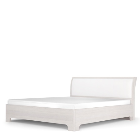 Двуспальная кровать - 3 с основанием  140х200 белая Парма Нео Кураж