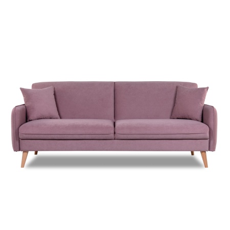 Диван трехместный с подушками 206х90х86 см розовый  ВЕЛЮР FORMULA 392 ANN FINSOFFA