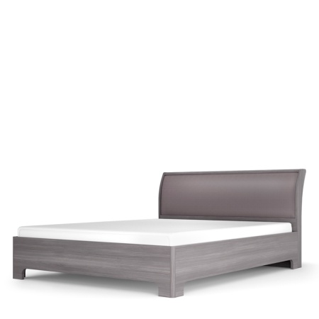 Двуспальная кровать-3 с основанием 160х200 серая Парма Нео Кураж