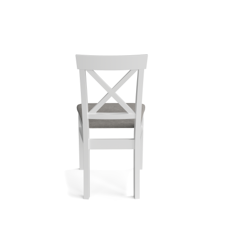 Стул для гостиной и кухни мягкий ткань белый, серый «Милан 2» Стулбери