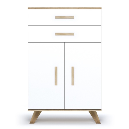 Комод с ящиками 80х40,4x125,6 белый Вега Скандинавия Кураж