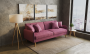Диван трехместный с подушками 206х90х86 см розовый  ВЕЛЮР FORMULA 392 ANN FINSOFFA