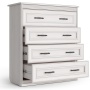 Комод  с ящиками 85,6х40,4х95,4 белый Неаполь Кураж
