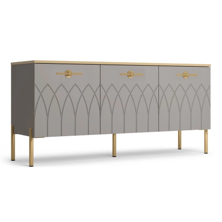 КАПРИ 2 спальня Тумба под ТВ Мокко, Силк анис