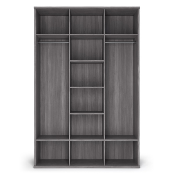 Шкаф распашной трехдверный (корпус) 145х57,9х221,7 серый Парма Нео Кураж