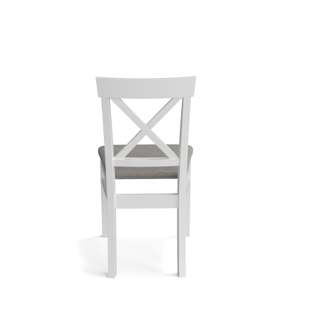 Стул для гостиной и кухни мягкий ткань белый, серый «Милан 2» Стулбери