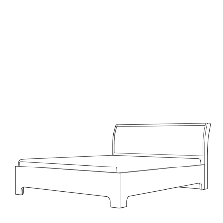 Двуспальная кровать - 3 с основанием  140х200 белая Парма Нео Кураж