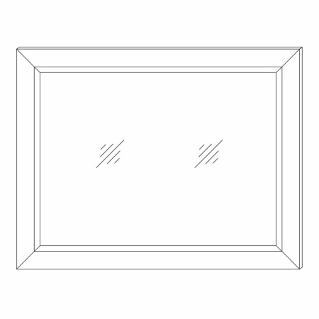 Зеркало навесное 56х1,6х72 белое Неаполь Кураж