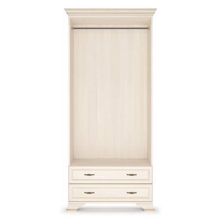 Шкаф распашной двухверный с ящиками (корпус) 95,6х58,2х213 бежевый Сиена Кураж