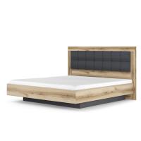Двуспальная кровать - 5 с подъемным механизмом 140х200 серая Вега Скандинавия Кураж